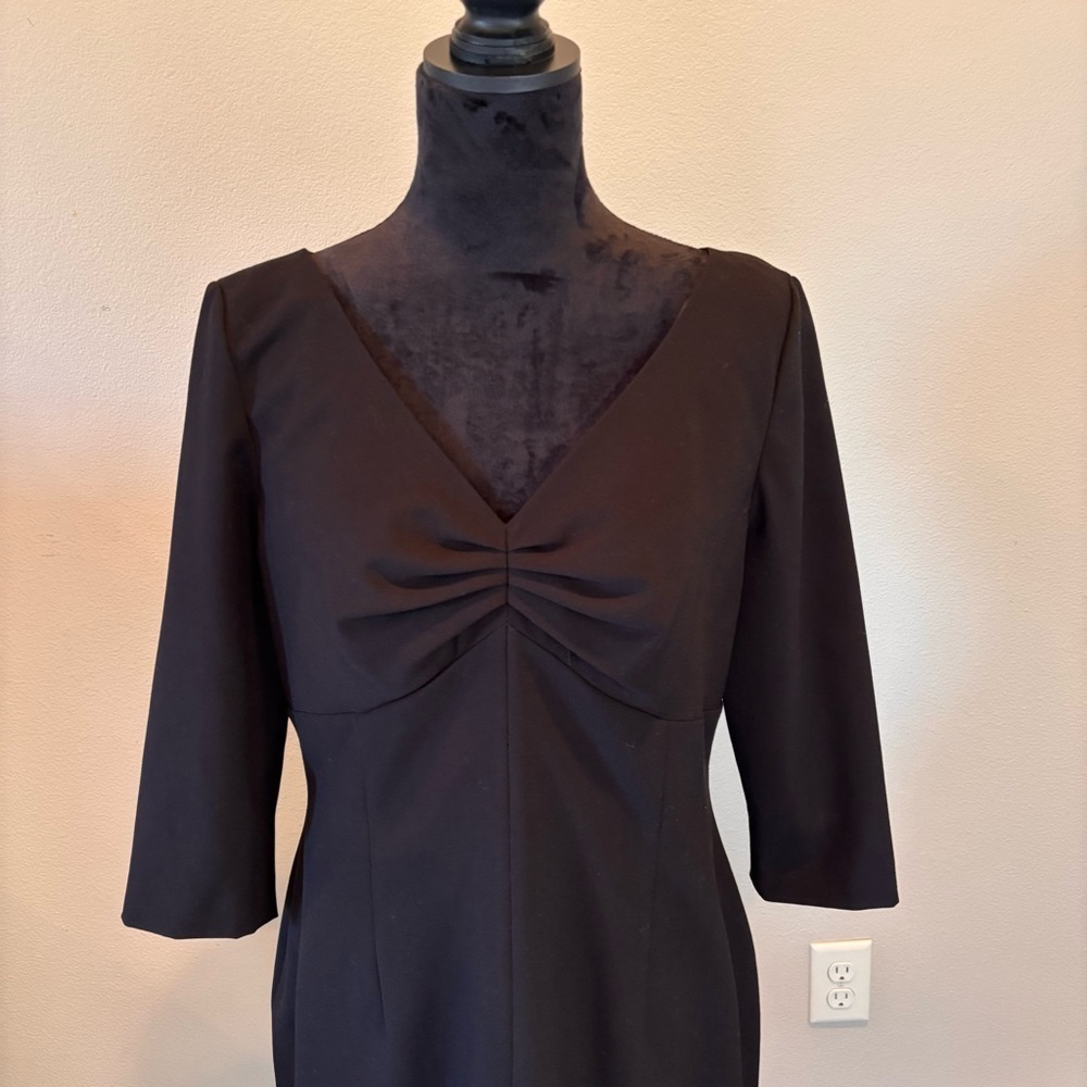 Calvin Klein Black Sheath Dress, size 12, CareerWear Professional LBD Office - Picture 6 of 14